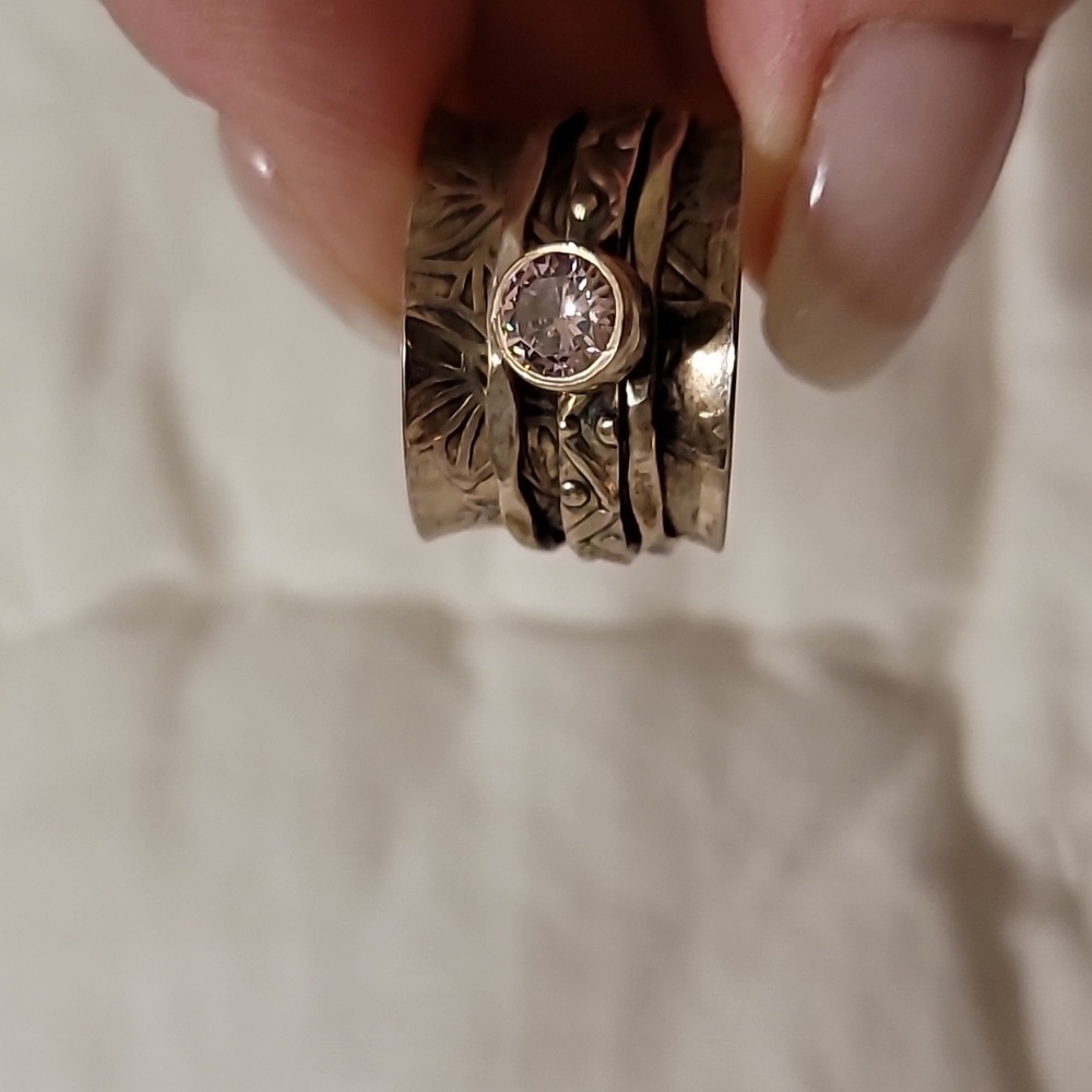 Sterling ring with pink stone